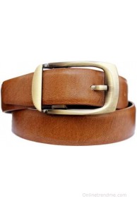 Discover Fashion Men Brown Genuine Leather Belt(Brown-1)
